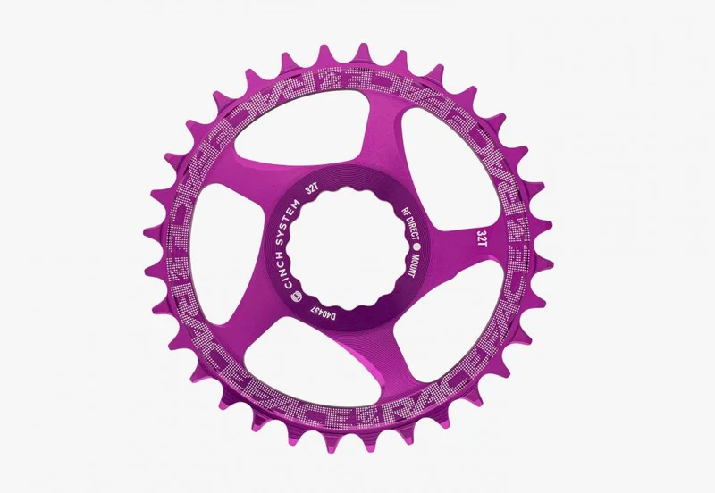 Race Face Cinch Direct Mount Kettenblatt 52mm, 28 Z., lila - präziser Antrieb in moderner Ausführung