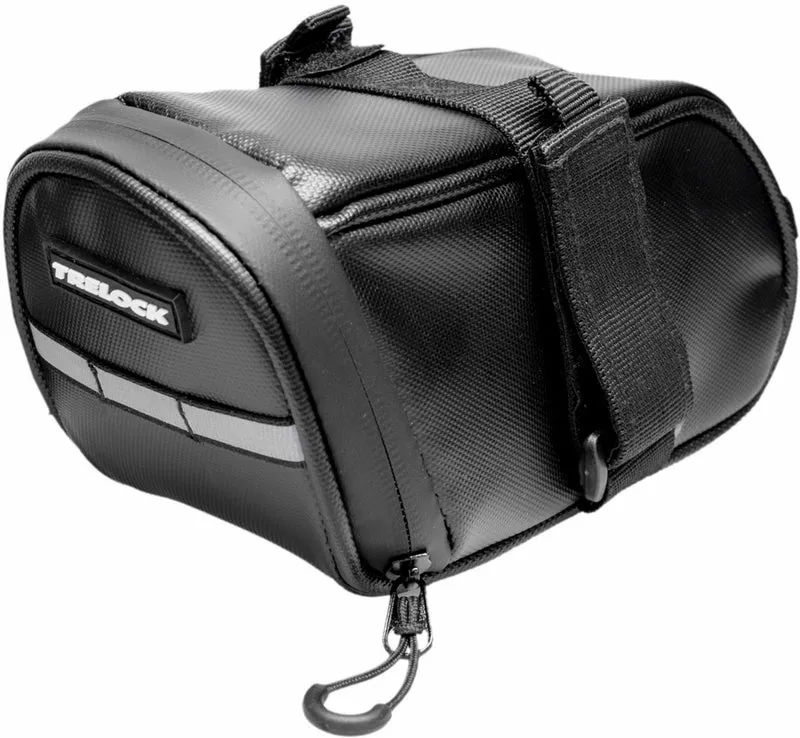 Trelock RS 453 AZ + ZR 355 Rahmenschloss inkl. Einsteckkette + Satteltasche schwarz 100 cm