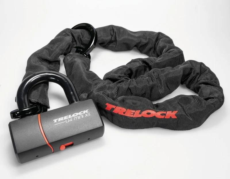 Trelock LC 680 Kettenschloss inkl. Mini-Bügelschloss schwarz 110 cm