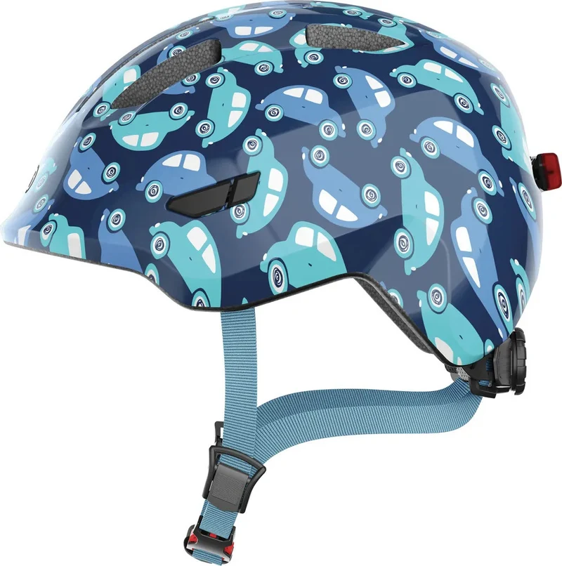 Abus Smiley 3.0 LED Kinderhelm Blue Car