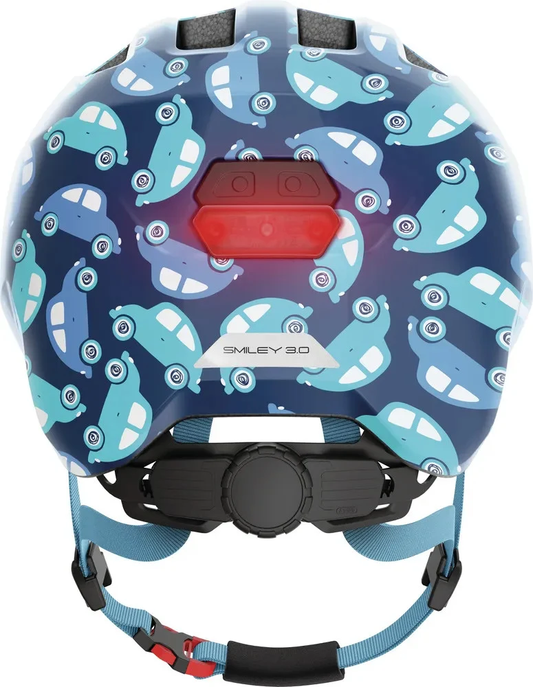 Abus Smiley 3.0 LED Kinderhelm Blue Car