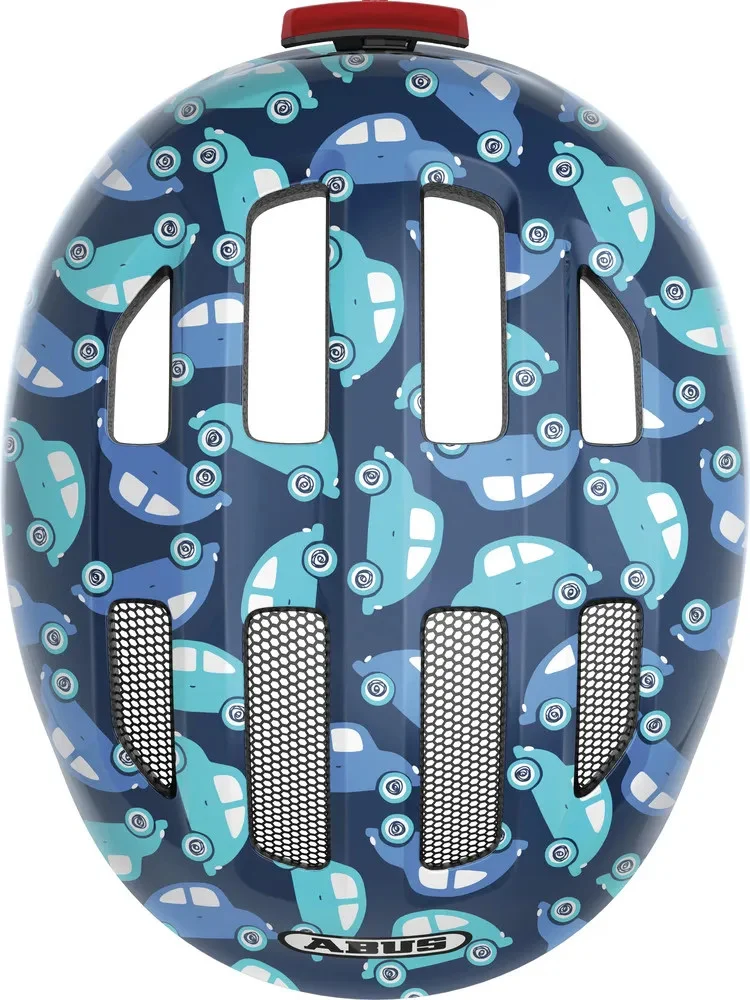 Abus Smiley 3.0 LED Kinderhelm Blue Car