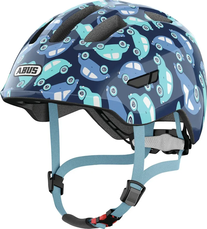 Abus Smiley 3.0 LED Kinderhelm Blue Car