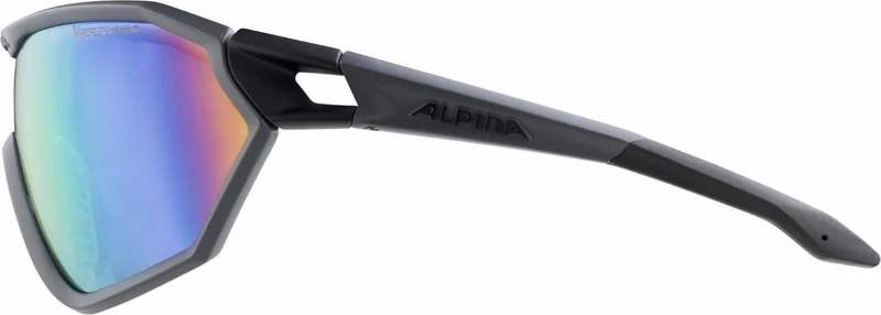 Alpina S-Way V Sportbrille coal matt-black/varioflexmirror+ rainbow
