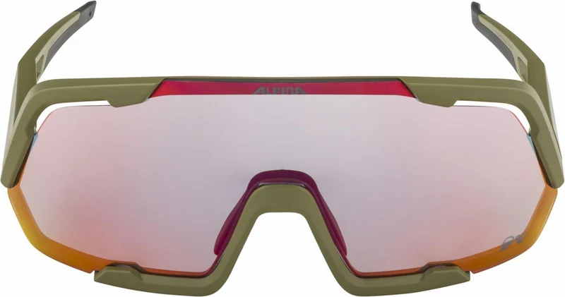 Alpina Rocket QV Sportbrille olive matt/mirror rainbow