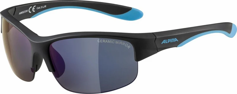 Alpina Flexxy Youth HR Kinder & Jugend Brille black-blue matt/ceramic mirror blue