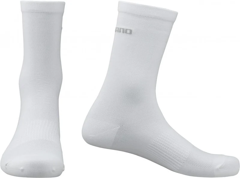 SHIMANO PERFORMANCE SOCKS WHITE Größe L WHITE - atmungsaktive Radsocken mit Top-Komfort