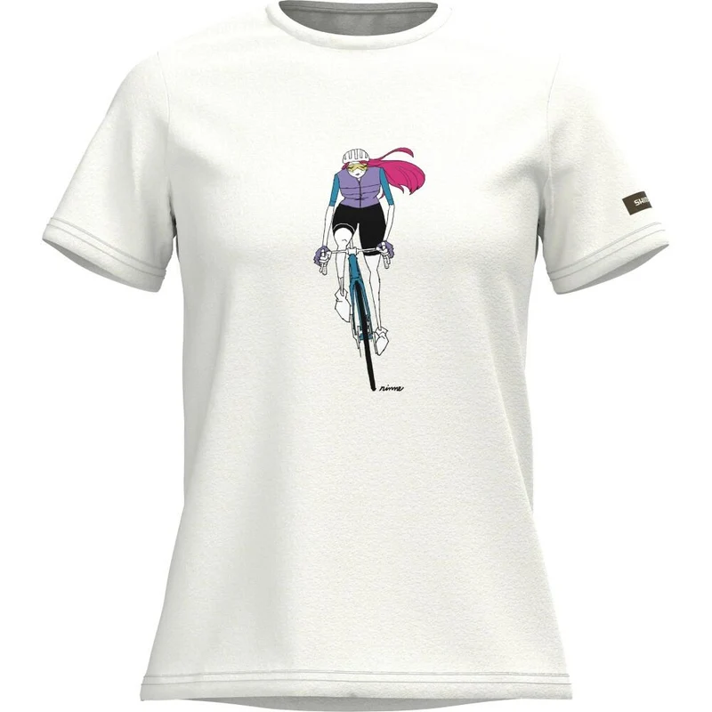 SHIMANO W's Sentiero Ltd. T-Shirt, White s White - atmungsaktives Performance-Shirt
