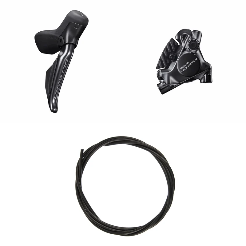 Shimano Ultegra BR-R8170/ST-R8170 Hydraulisches Scheibenbremsen-Kit Hinten/Rechts Harz Kühlrippen 1700mm Bremsleitung Schwarz