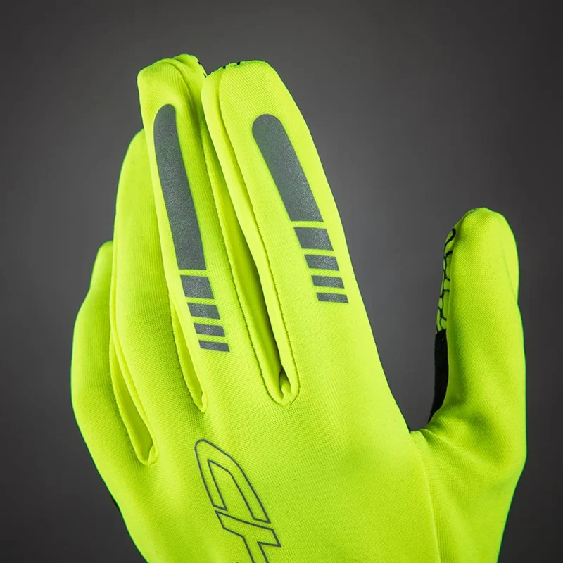 CHIBA Thermofleece - Radhandschuhe neongelb XL mit Touchfunktion