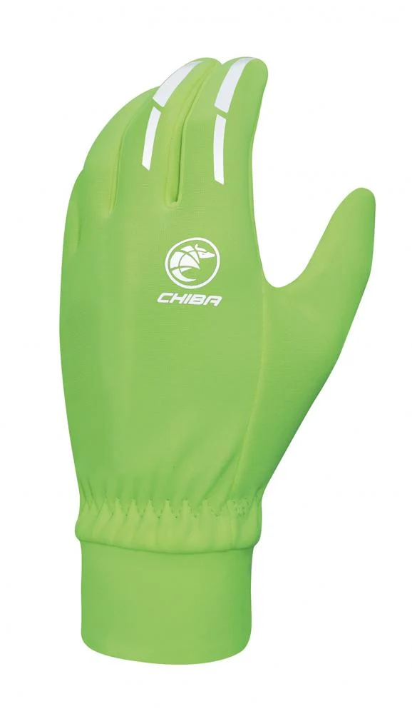CHIBA Thermofleece - Radhandschuhe neongelb XL mit Touchfunktion