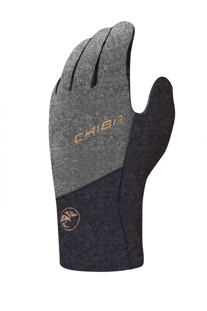 CHIBA All Natural Glove Warm - wasserdichte Merino-Leder Winterradhandschuhe 3XL dunkelgrau
