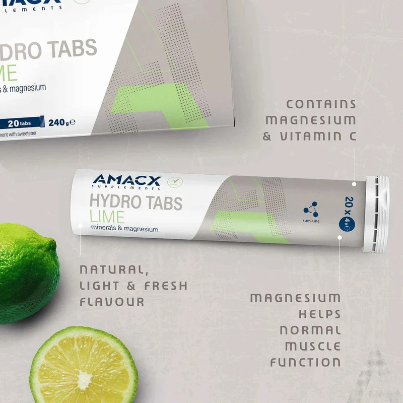 Hydrationstabletten Amacx Hydro Tabs Limette Pack 3stk Transparent
