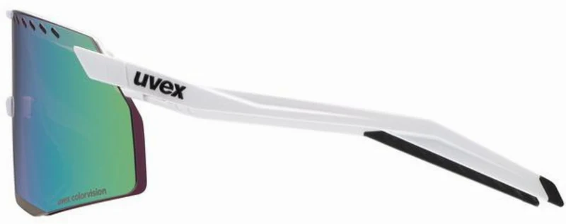 Uvex Pace Stage CV Sportbrille white matt/glossy green