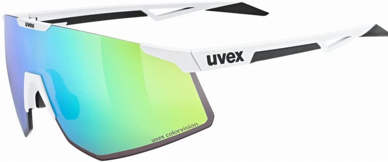Uvex Pace Perform S CV Sportbrille white matt/glossy green