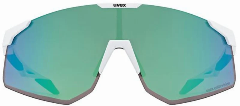Uvex Pace Perform S CV Sportbrille white matt/glossy green