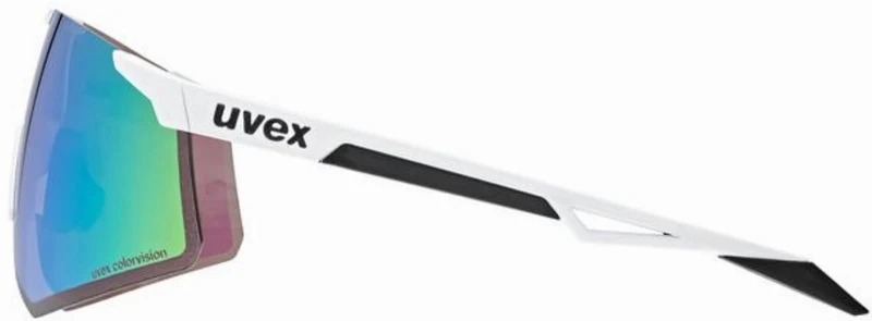 Uvex Pace Perform S CV Sportbrille white matt/glossy green