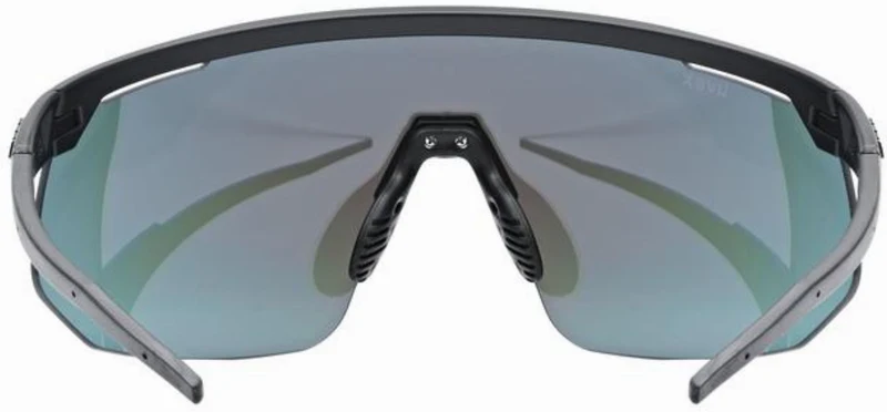 Uvex Pace One Sportbrille black matt/mirror blue