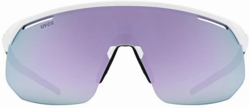 Uvex Pace One Sportbrille white matt/mirror lavender