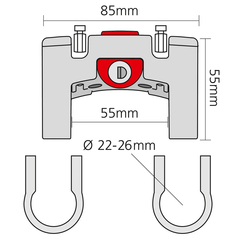 KLICKfix Lenkeradapter Standard mit Schloss