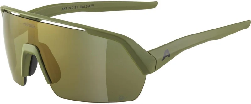 Alpina Turbo HR Q-Lite Sportbrille olive matt/mirror bronce