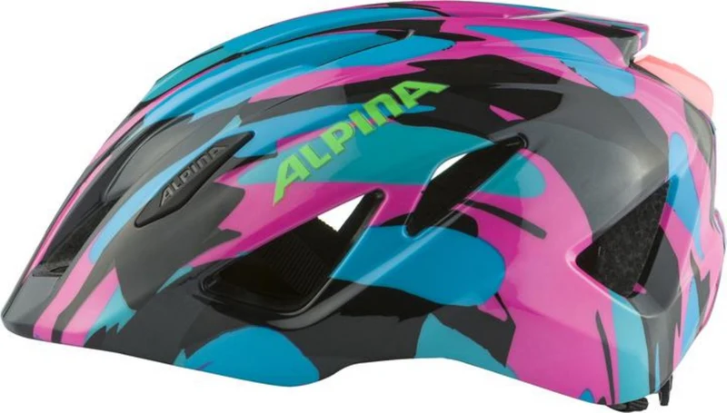 Alpina Pico Flash Kinder-Helm neon-blue pink gloss 50-55 cm