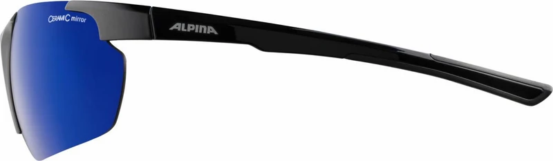 Alpina Defey HR Sportbrille black/ceramic mirror blue