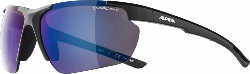 Alpina Defey HR Sportbrille black/ceramic mirror blue