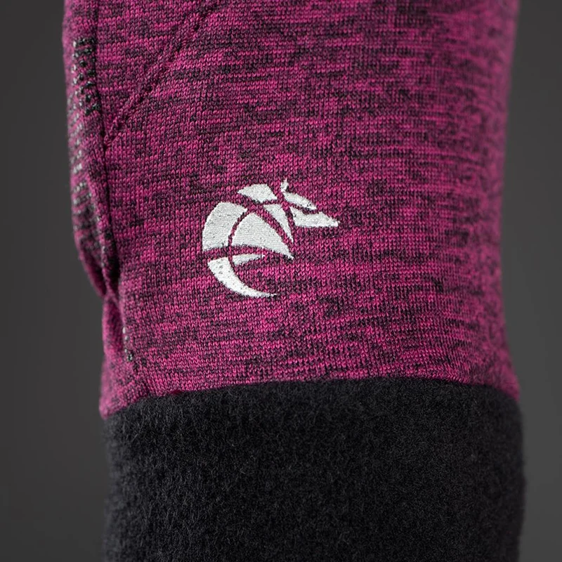 CHIBA Allround Light - Radhandschuhe, Polartec-Fleece, Touchfunktion, violett, Gr. L
