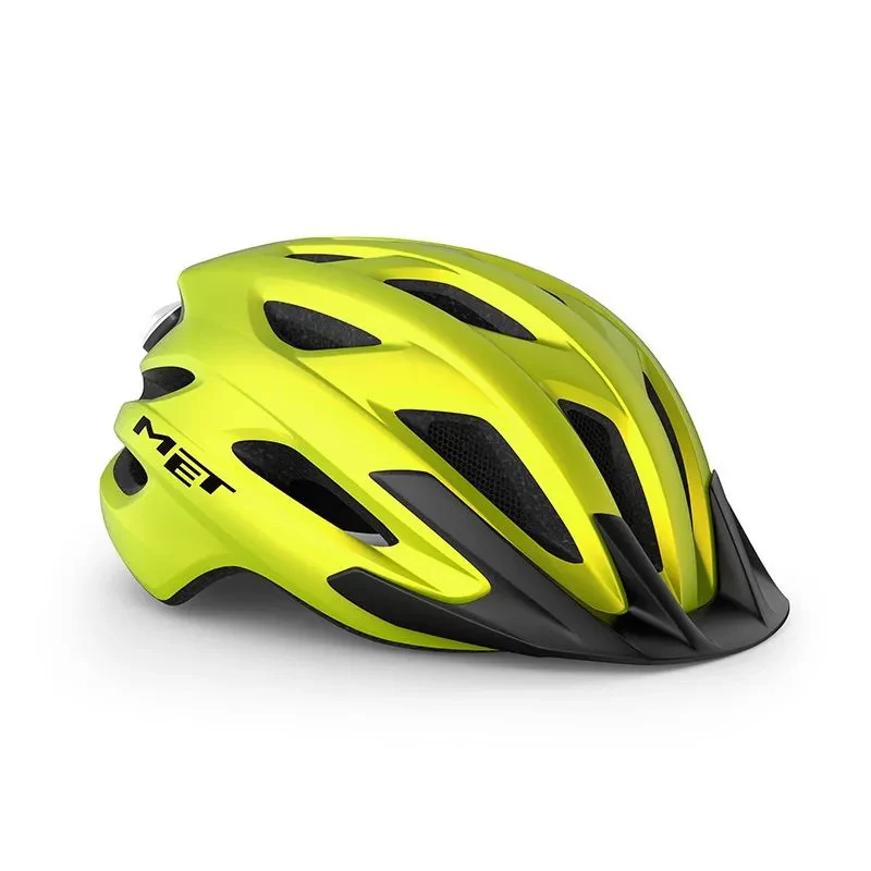 Helm Met Crossover Yellow Lime Metal Mate