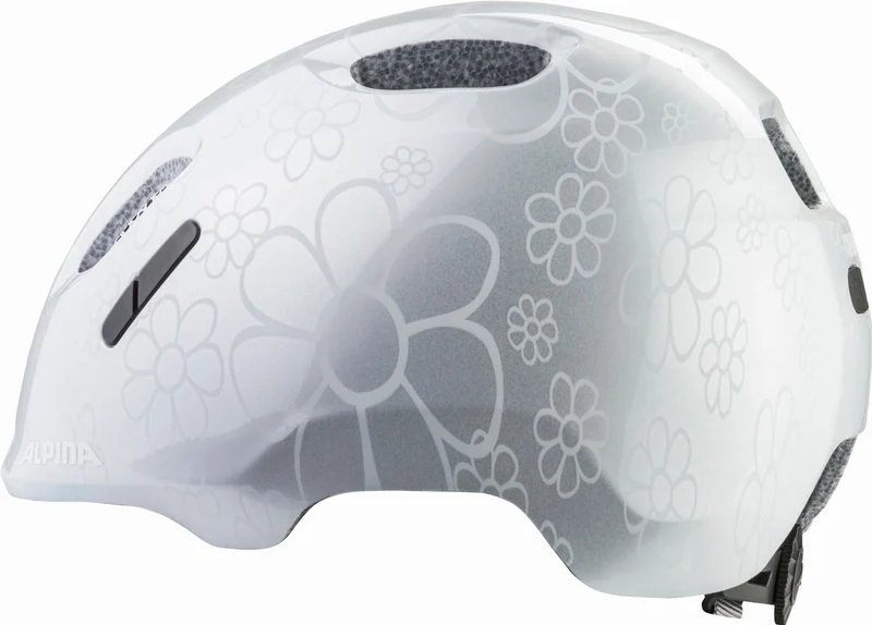 Alpina Ximo 2 Kinder-Helm silver flower gloss