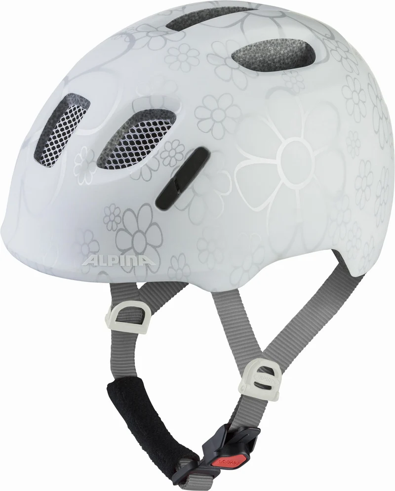 Alpina Ximo 2 LE Kinder-Helm pearl white flowers matt