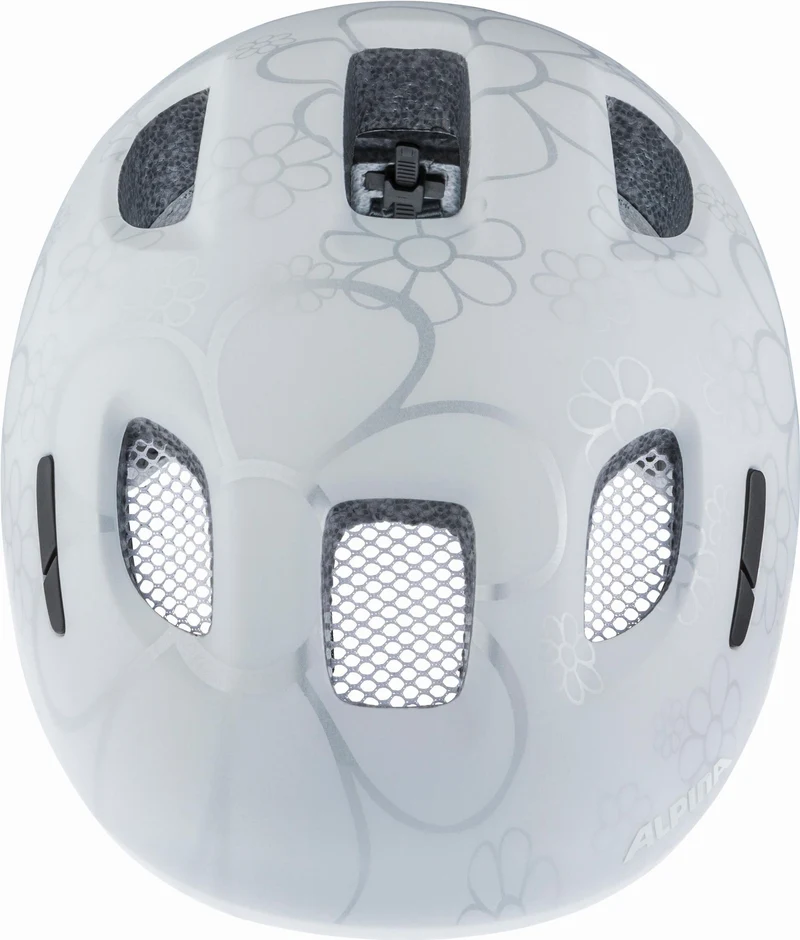 Alpina Ximo 2 LE Kinder-Helm pearl white flowers matt