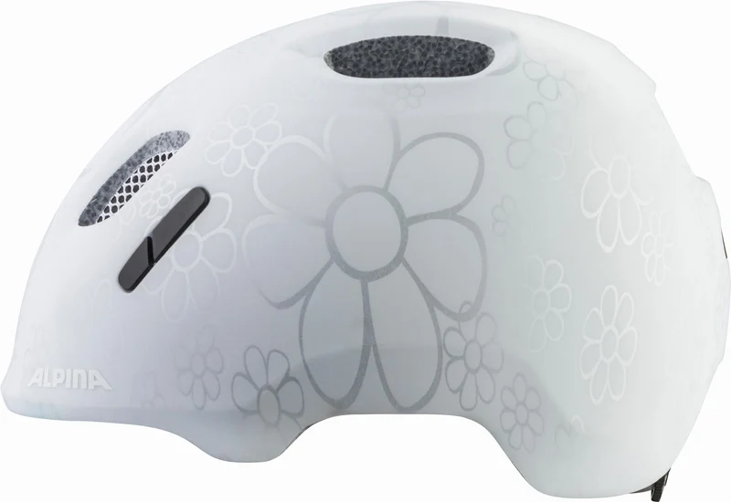 Alpina Ximo 2 LE Kinder-Helm pearl white flowers matt