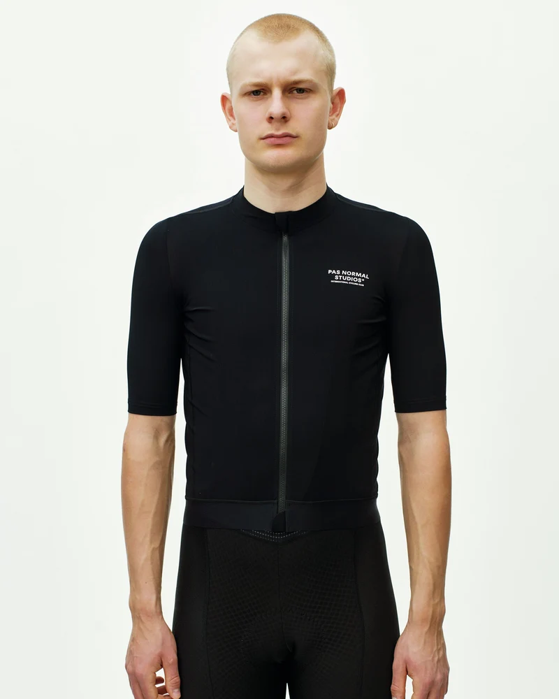 Pas Normal Studios Essential Kurzarm Trikot Herren Hell Schwarz