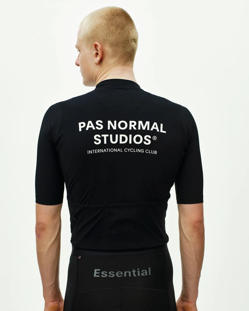 Pas Normal Studios Essential Kurzarm Trikot Herren Hell Schwarz