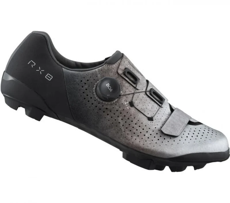 SHIMANO Fahrradschuhe RX801 Herren/Damen Gravel SPD, Größe 44, Silber