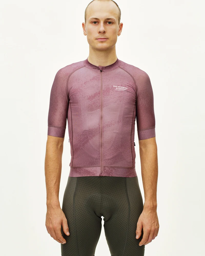 Pas Normal Studios Mechanism Kurzarm Trikot Herren AOP Dunkel Mauve