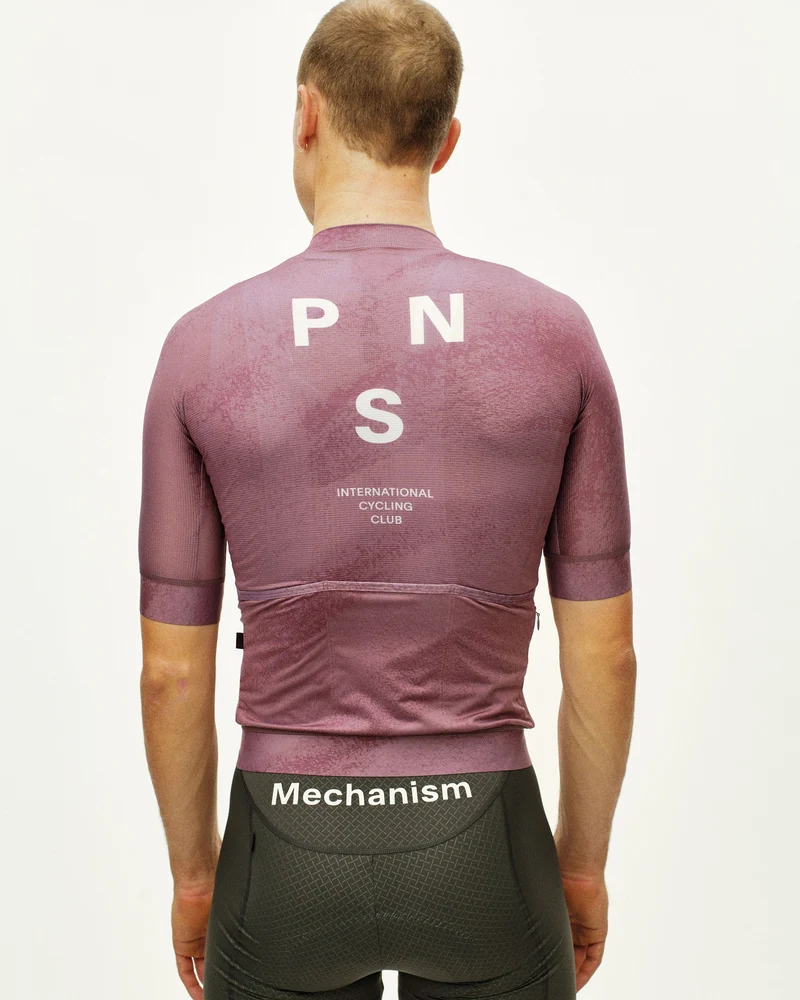 Pas Normal Studios Mechanism Kurzarm Trikot Herren AOP Dunkel Mauve