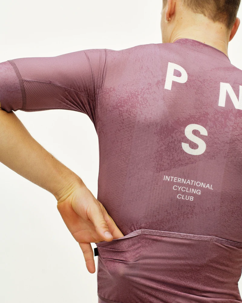 Pas Normal Studios Mechanism Kurzarm Trikot Herren AOP Dunkel Mauve