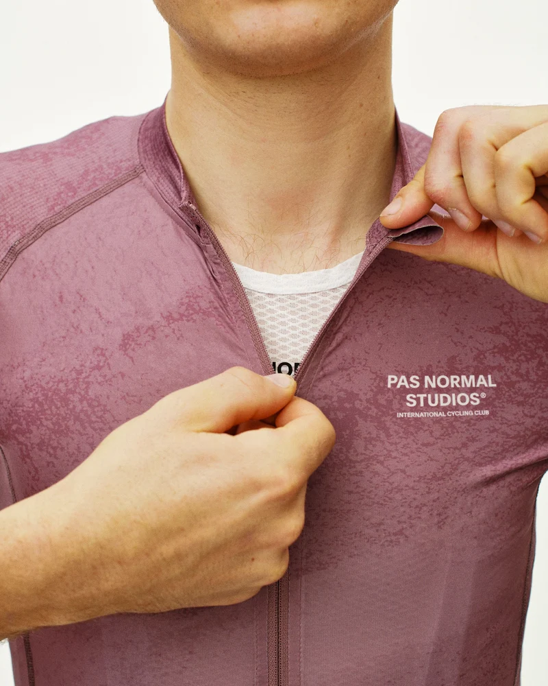 Pas Normal Studios Mechanism Kurzarm Trikot Herren AOP Dunkel Mauve