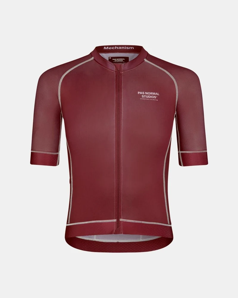 Pas Normal Studios Mechanism Kurzarm Trikot Herren Burgunder