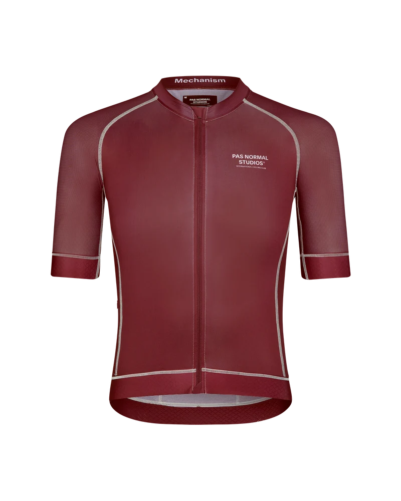 Pas Normal Studios Mechanism Kurzarm Trikot Herren Burgunder