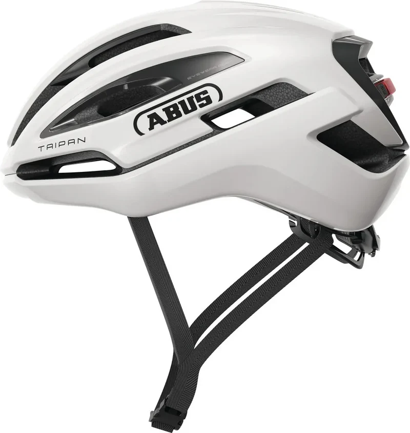 Abus Taipan LED Rennradhelm Shiny White