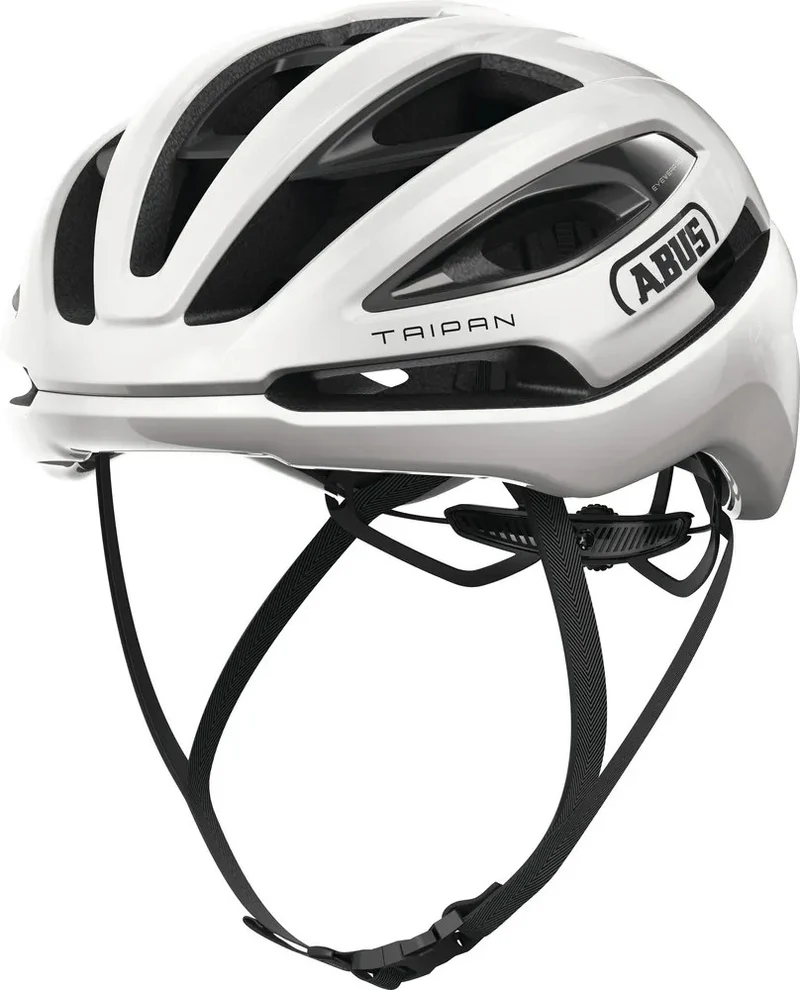 Abus Taipan LED Rennradhelm Shiny White