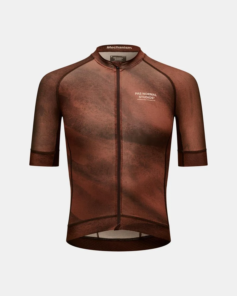 Pas Normal Studios Mechanism Kurzarm Trikot Herren AOP Hellbraun
