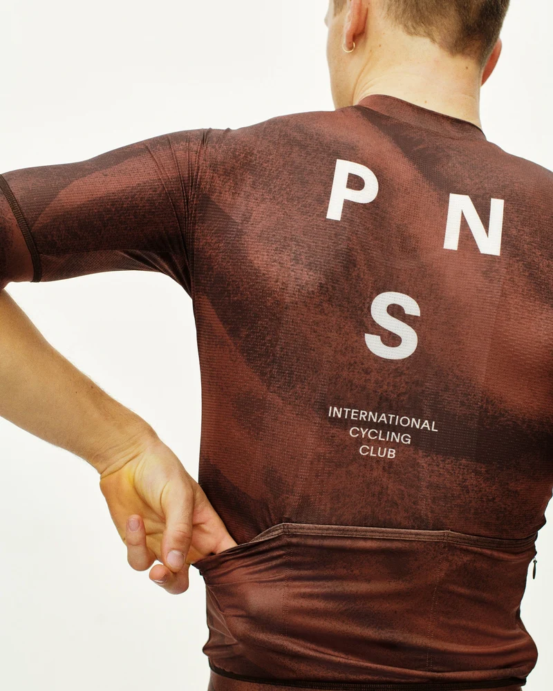 Pas Normal Studios Mechanism Kurzarm Trikot Herren AOP Hellbraun