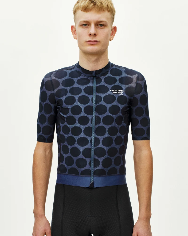 Pas Normal Studios Essential Kurzarm Trikot Herren Punkt Dunkel Navy