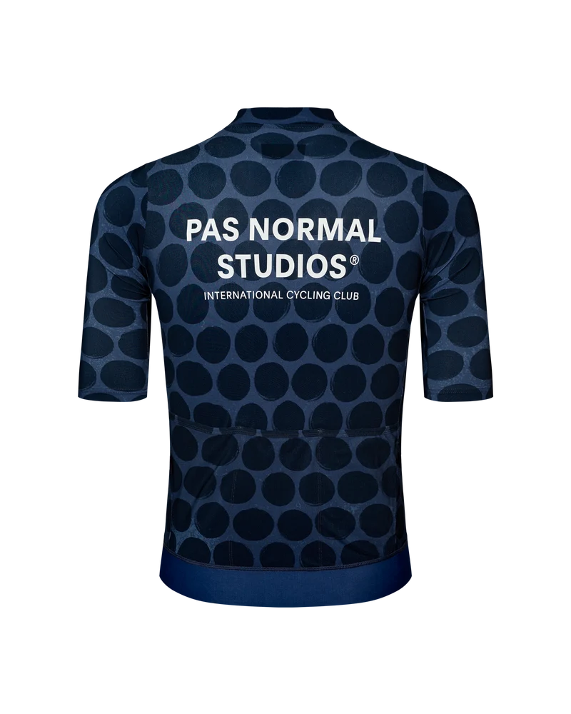 Pas Normal Studios Essential Kurzarm Trikot Herren Punkt Dunkel Navy