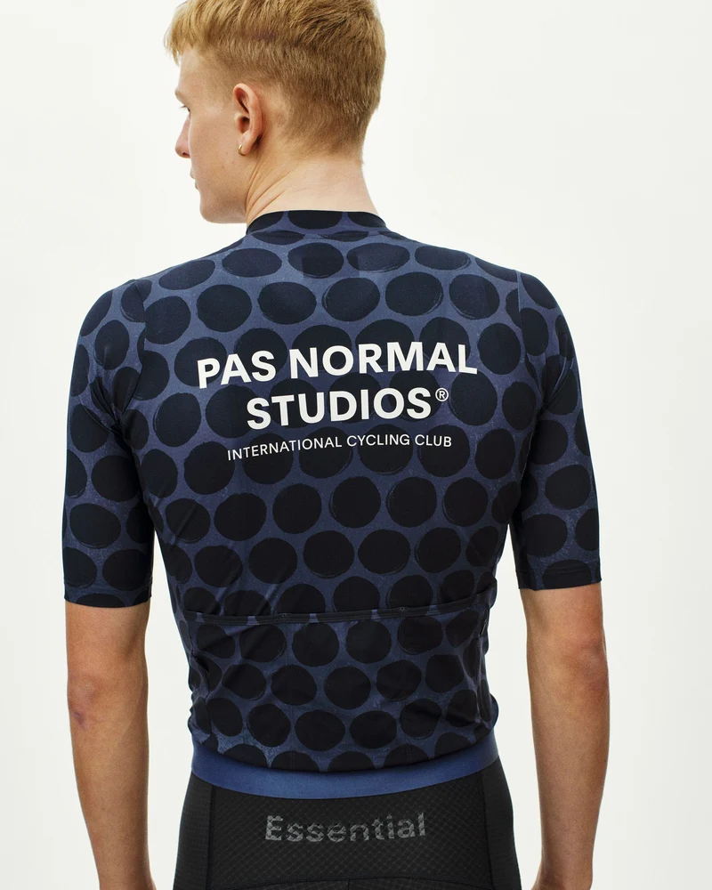 Pas Normal Studios Essential Kurzarm Trikot Herren Punkt Dunkel Navy